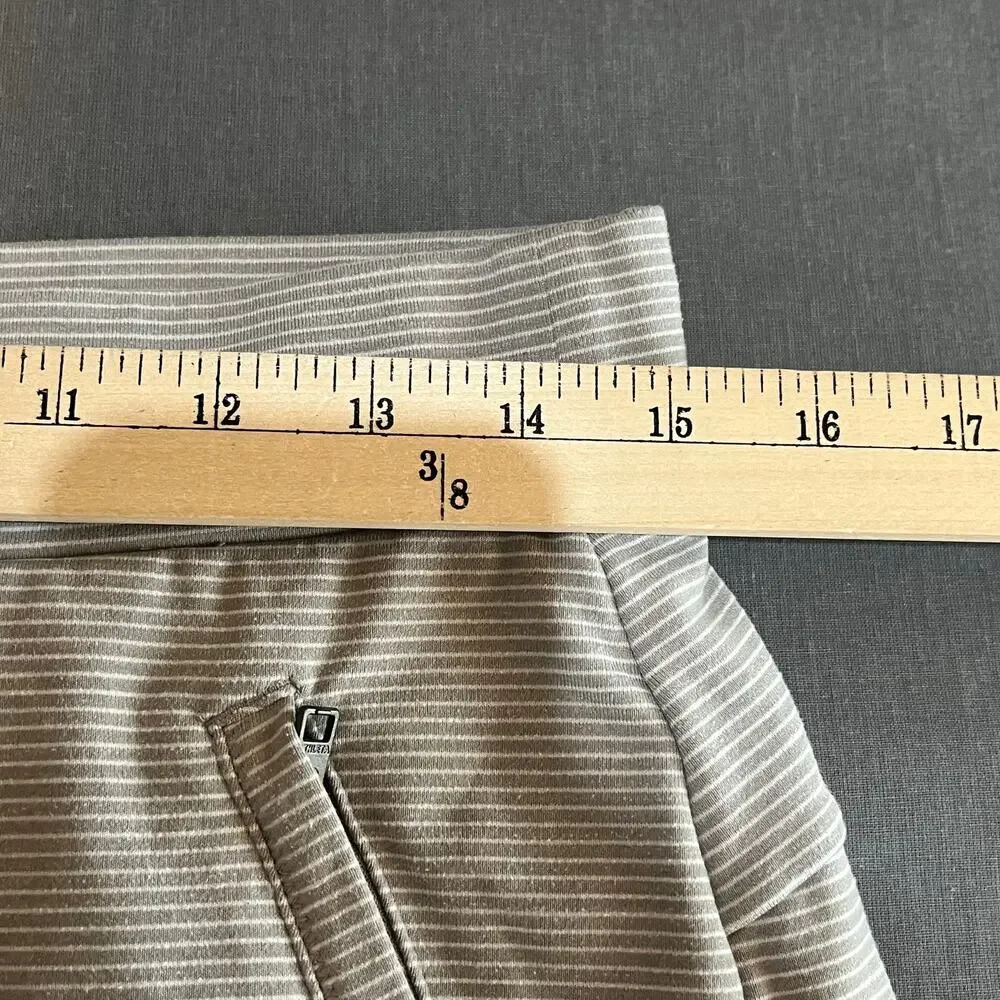 Athleta Modern Metro Midtown Skort Skirt Womens Size XS Gray Striped Drawstring‎